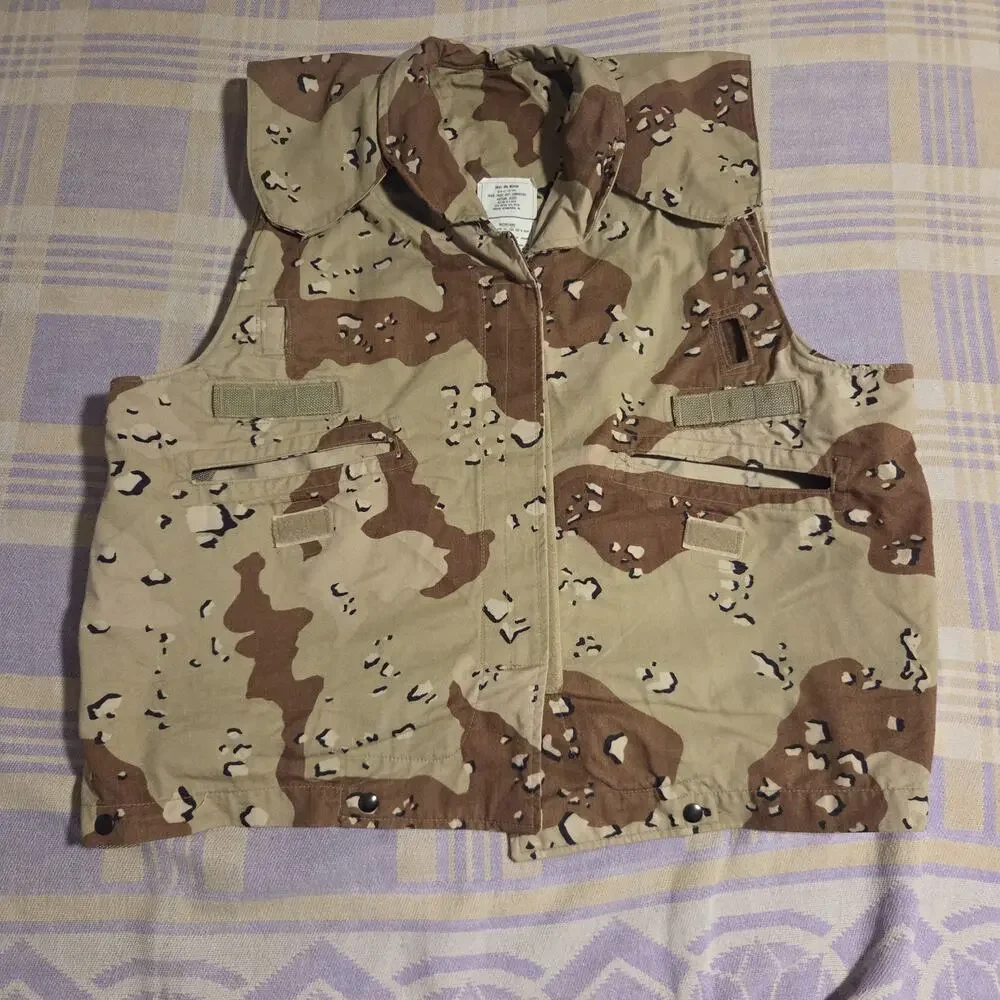 Propper PASGT Vest Cover Mens Small Medium Desert Storm Chocolate Chip Camo Vtg